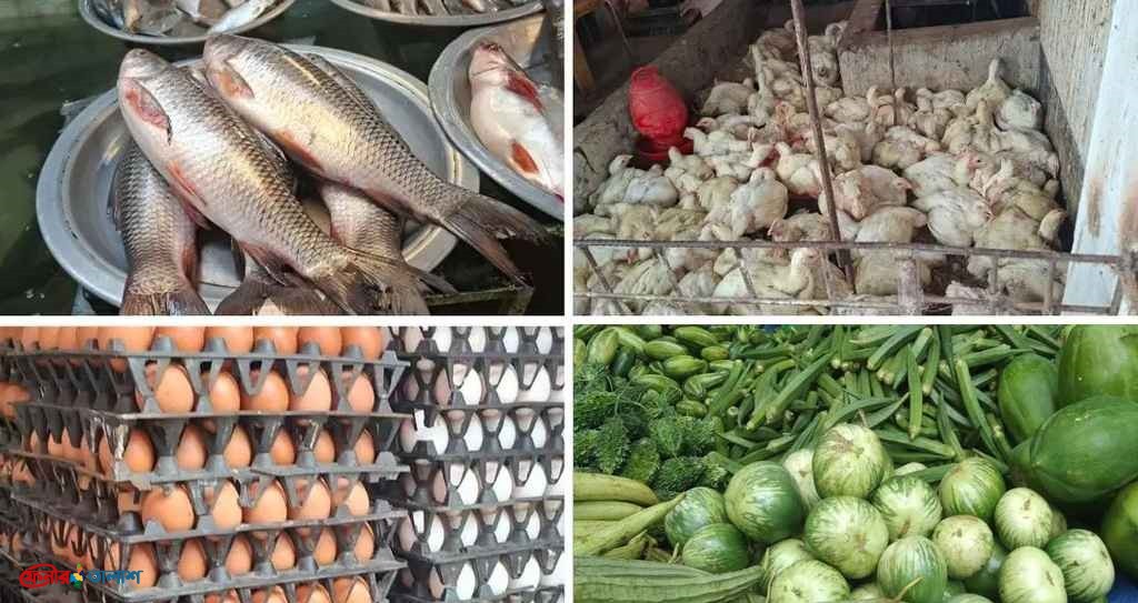নাগালের বাইরে ডিম-মুরগির দাম, চড়া মাছ ও সবজির বাজার